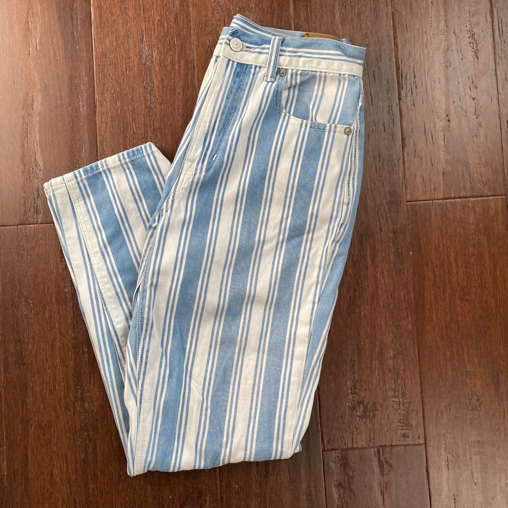 Striped mom jeans